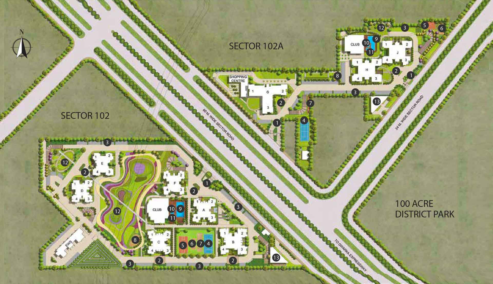 Master Plan residential projects on dwarka expressway