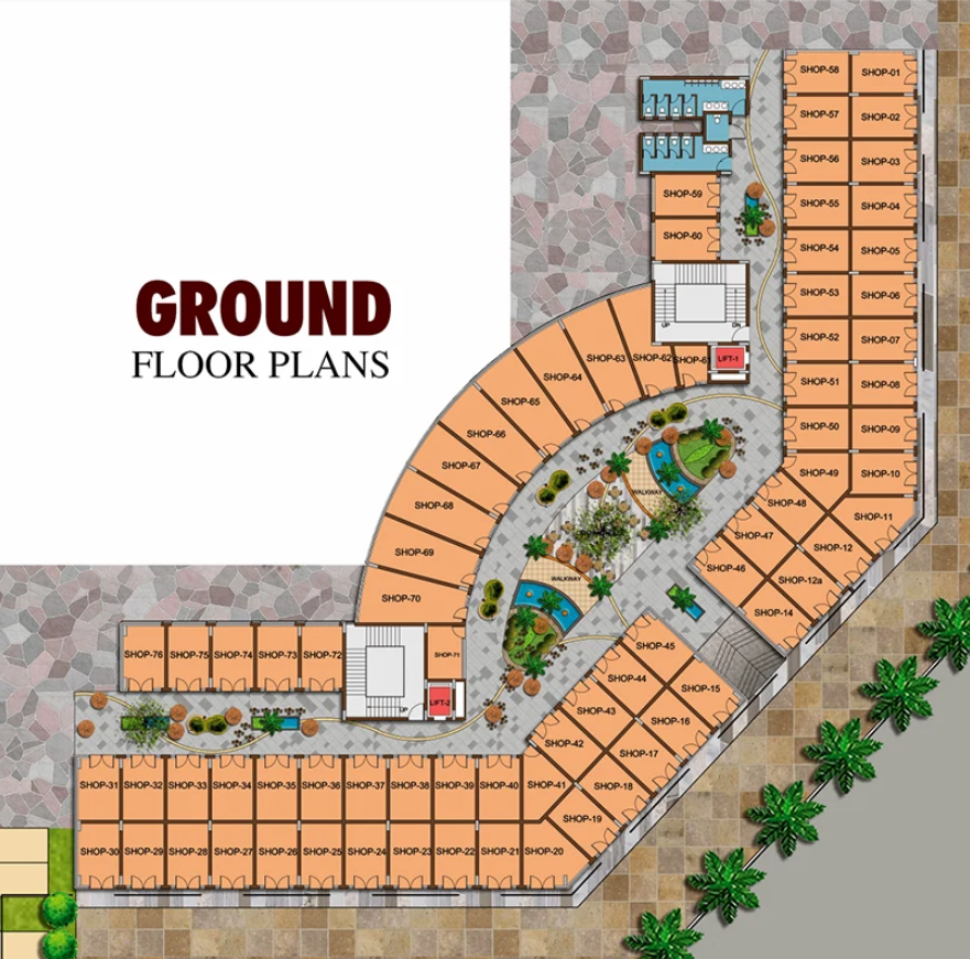 HCBS Auroville Plaza Affordable Shops Sector 103 Gurgaon