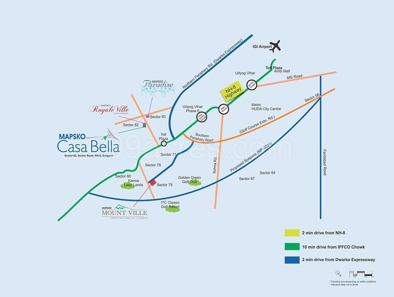 mapsko casa bella sector 82 location plan mapsko casa bella sector 82