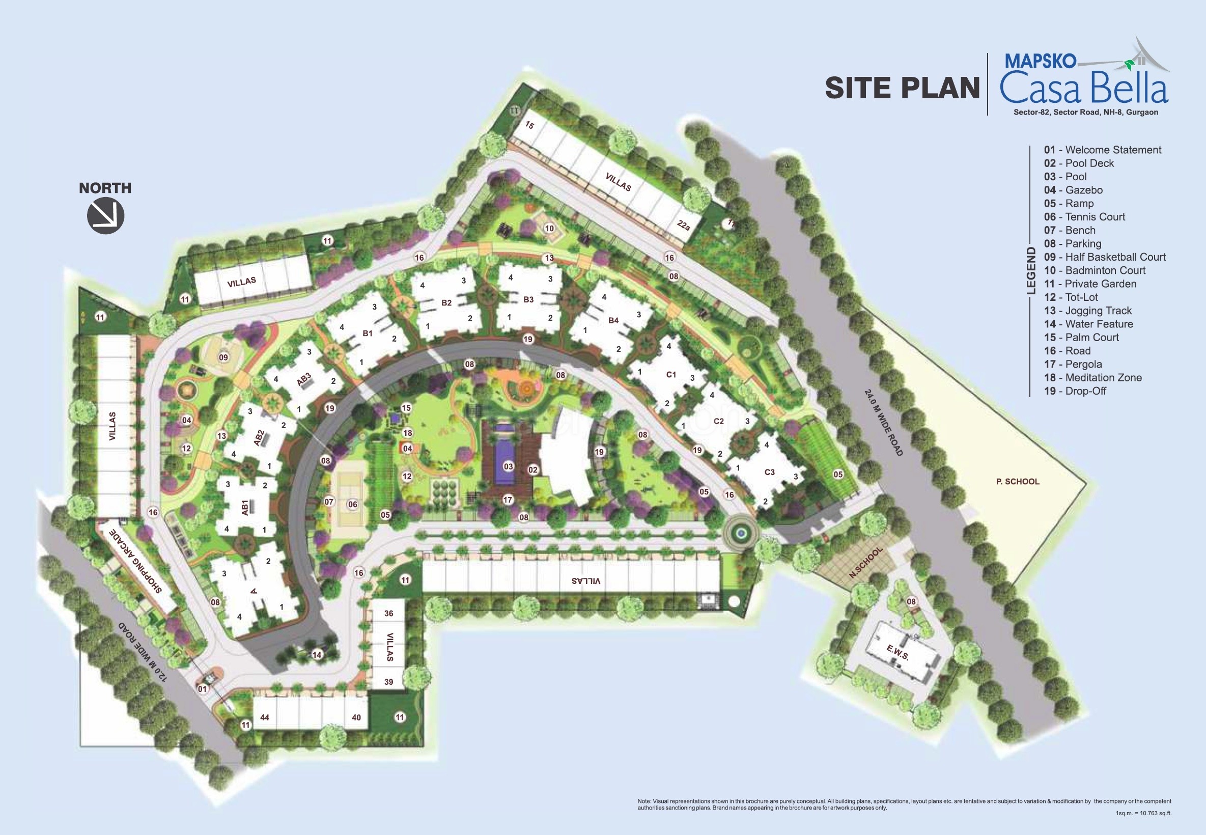 mapsko casa bella sector 82 master plan mapsko casa bella sector 82